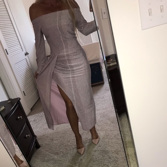 Dresses & Skirts - Purple Glittery Body Con Dress